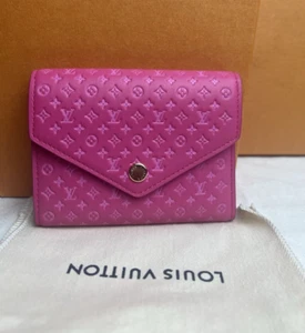 LOUIS VUITTON Calfskin Nanogram Embossed Victorine Wallet Rose - Picture 1 of 21