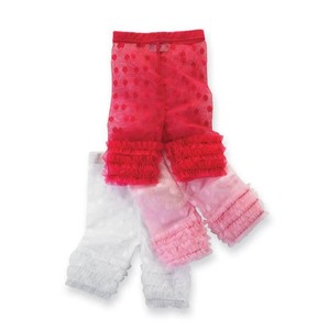 Mud Pie Lace Capri Legging  Light Pink Hot Pink White  2T - DISCONTINUED