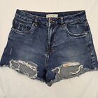 PNKW High Rise Shorts Distressed Size EUR 36