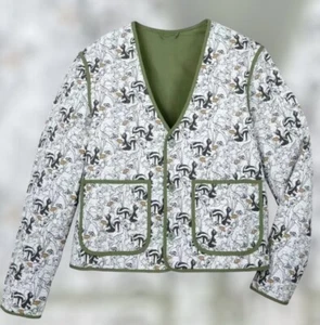 Disney Bambi Thumper Jacket NWT Quilted Button Down Pockets Size M - Picture 1 of 6