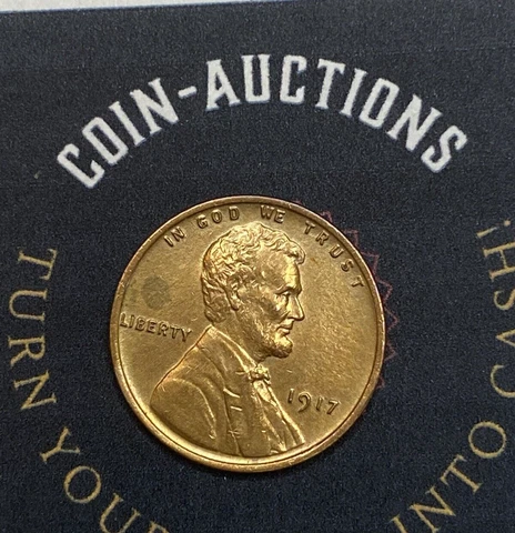 1917 Philadelphia Mint Copper Lincoln Wheat Cent Cover