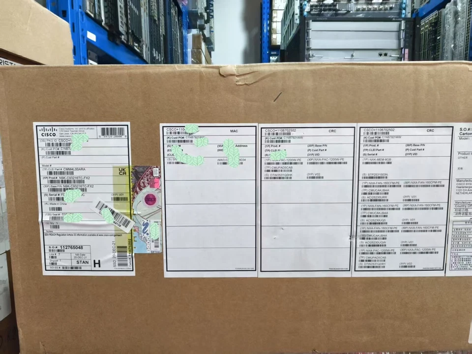 Cisco N9K-C93216TC-FX2 96x 10GB Copper 12x 100GB QSFP28  RJ45 Switch - Image 1 of 4