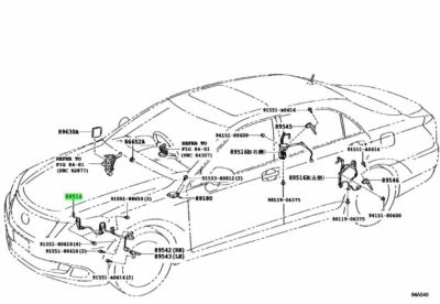 FACTORY LEXUS 08-14 GS460 IS F LH SENSOR CONTROL DE DESLIZAMIENTO DELANTERO CABLE 8951630060 OEM Foto 1 de 2