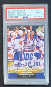 Connor McDavid 2015 Upper Deck Hockey Rookie Card RC #CM-23 Graded PSA 10 - Picture 1 of 2