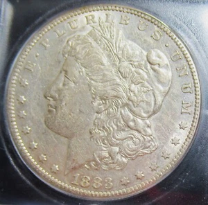 1883-S Morgan Dollar. ICG AU53. - Picture 1 of 4