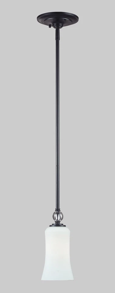 Z-Lite Harmony 1 Light Matte Black Mini Pendant Orig $195 - Image 1 of 1