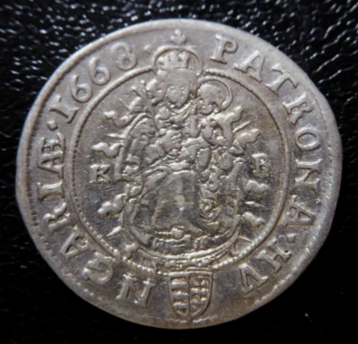 HUNGARY / LEOPOLD I. - SILVER 6 KREUZER 2./ 1668 K-B - Image 1 of 2