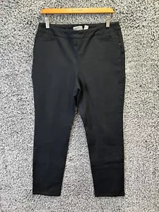 Chico's 1.5 Jeans Women 10 Black So Slimming Slim Straight Leg Pull On High Rise - Picture 1 of 11