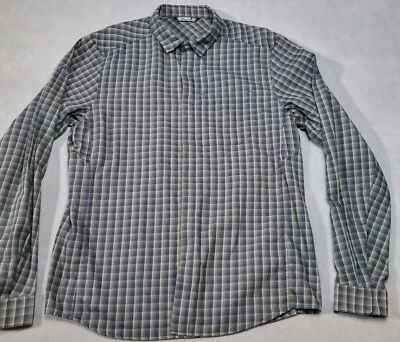 Arcteryx Shirt Mens Large Gray Black Check Long Sleeve Snap Button Hiking - Image 1 of 4