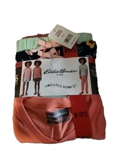 NEW Eddie Bauer Girls Youth 4 Piece Pajama PJ Set Size Medium 10-12 NWT Cozy NWT - Picture 1 of 4