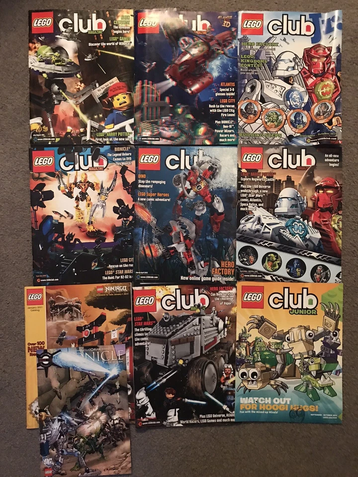 8 Lego Club/Lego Club Jr. + Lego Catalog And Bionacles Comic!! GOOD DEAL VINTAGE - Image 1 of 1