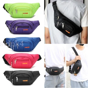 Large Waterproof Waist Bum Bags Unisex Fanny Pack Belt Pouch Wallet Travel Bag - Picture 1 of 15