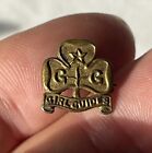 Vintage Small Brass Or Bronze Metal Girl Guides Pin Badge 1-1.5Cm #Xb8