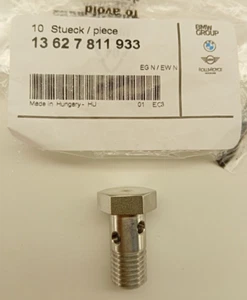 NUOVO BULLONE TUBO PRESSIONE ORIGINALE BMW & MINI M12X1,5 13627811933 - Foto 1 di 6