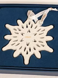 Dillards White Snowflake Christmas Ceramic Ornament - Picture 1 of 3