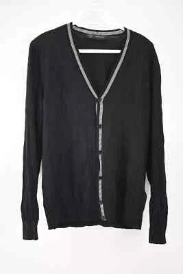 Versace Mens Black Wool Cardigan Sweater Size 48 - Image 1 of 4