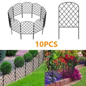 10 Pack Arched Garden Fence Metal Rustproof Landscape Barrier Border 10ft x 24in - Picture 1 of 8