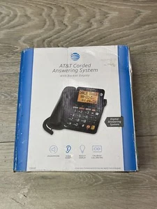 AT&T Corded Phone Answering System w/ Caller ID Black Model CD4930 New Open Box - Picture 1 of 3