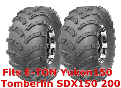 (2) Juego de neumáticos traseros 22x10-10 E-TON Yukon150 Tomberlin SDX150 200 Sport ATV barro 6PR Foto 1 de 4