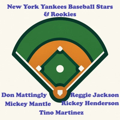 Yankees Mantle Mattingly Reggie HOF Tino Rickey 1982–99 🔥 MLB Cards 21w - Image 1 of 2