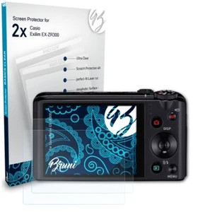 Bruni 2x Protective Film for Casio Exilim EX-ZR300 Screen Protector - Picture 1 of 4