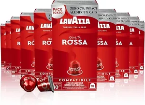 100 Capsule Caffè Lavazza Nespresso Alluminio Qualità Rossa 30/04/25 SOTTOCOSTO - Foto 1 di 17