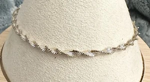 Lovely Vintage Twisted Herringbone 925 Sterling Silver Bracelet 8 Inches - Picture 1 of 5
