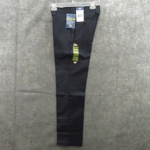 Dickies Boys Flex Pants Sz 14 Navy Blue Slim Fit Tapered Leg Wrinkle Resist New - Picture 1 of 12