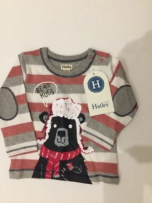 Camiseta Hatley Baby Boy's Bear Hug!! Tamanho 3 a 6 meses. Novo com etiquetas!! - Imagem 1 de 2