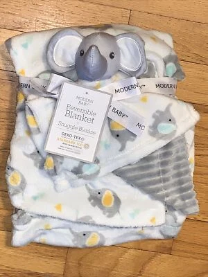 NWT Modern Baby Gray Ribbed Blanket & Security/Lovey Set 2021 HTF - Image 1 of 4