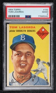 1954 Topps Tommy Lasorda Tom Lasorda #132 PSA 2 Rookie RC HOF