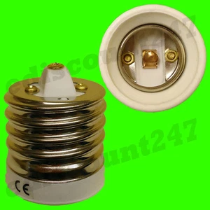 Adaptador convertidor e40 a es e27 (blanco) certificado CE soporte de lámpara LED VENDEDOR DEL REINO UNIDO. - Imagen 1 de 2