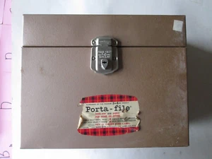 Porta File file metal box 12 x 33 x 2 has key on label 12" x 5 1/2" x 10" - Picture 1 of 9