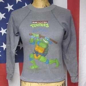 TEENAGE MUTANT NINJA TURTLES crewneck TMNT youth med sweatshirt Leonardo 10-12 - Picture 1 of 3