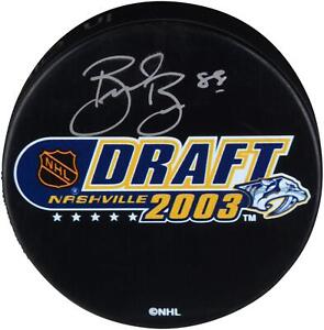 Brent Burns San Jose Sharks Signed 2003 NHL Draft Logo Hockey Puck