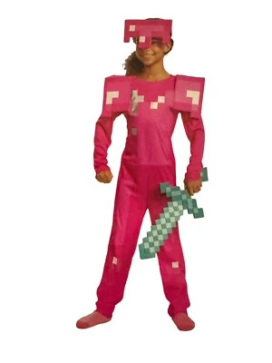 Fantasia de armadura Minecraft Halloween criança grande 10-12 - Imagem 1 de 4