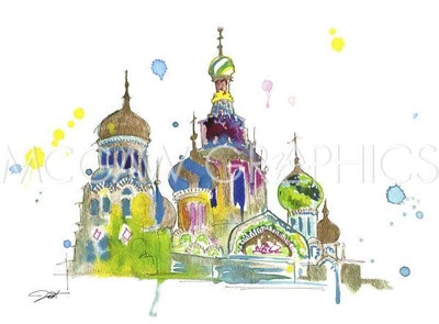 Little Slice of Russia, Jessica Durrant, Wall Decor Art Print  14" x 11"  2419 - Image 1 of 2