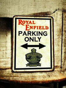 Blechschild Royal Enfield Parking Only - Bild 1 von 2