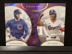 2025 Topps Dynamic Duals Pete Crow-Armstrong & Wyatt Langford Purple /99 #3 SP - Picture 1 of 2