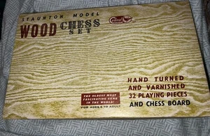 Juego de ajedrez de madera modelo Staunton vintage RARO de Cardinal Games COMPLETO en caja - Imagen 1 de 11