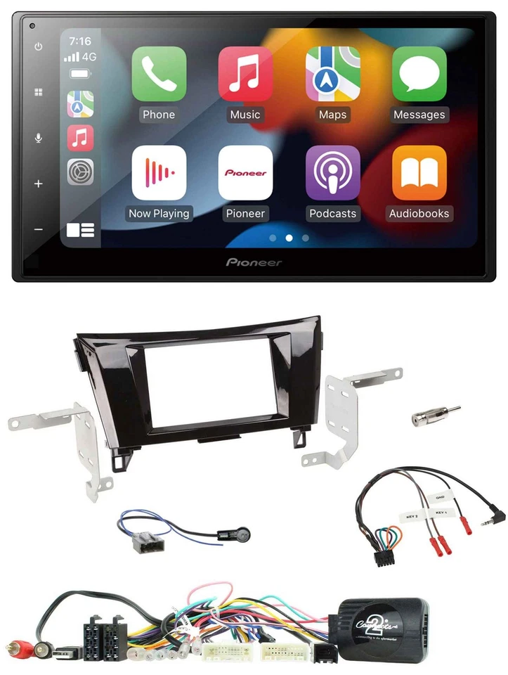 Pioneer DAB Bluetooth 2DIN USB Lenkrad Autoradio für Nissan X-Trail Qashqai 14-1 - Bild 1 von 4