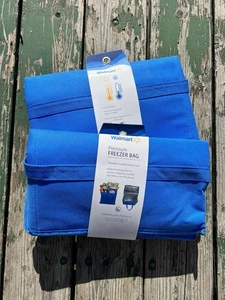 2 - WALMART Premium Freezer Bags Reusable Insulated Hot Cold Tote w/ Zipper - Picture 1 of 11