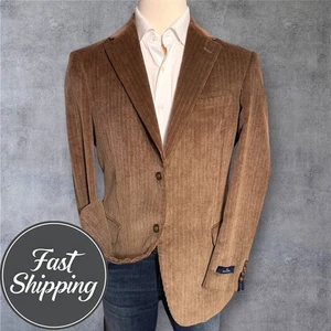 Dockers Men's Blazer 40R Cotton Corduroy Sport Coat 2-Button Jacket Brown - Picture 1 of 12