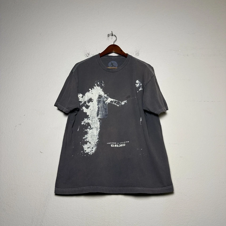 Camiseta Metro Boomin Official Heroes & Villains 2022 Tour Gris Hombre L Concierto Rap Foto 1 de 4