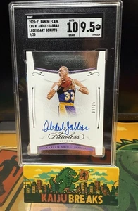 Kareem Abdul Jabaar 2020-21 impecable automático #D 9/25 SGG 10/9,5 Lakers en tarjeta - Imagen 1 de 2