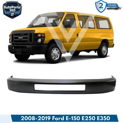 OE Replacement Bumper Primed Steel For 2008-2019 Ford E-150 E250 E350 - Imagem 1 de 4