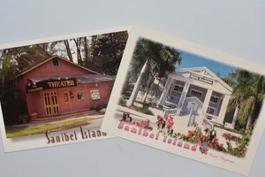 Lot (2) Piratenspielhaus & altes Schulhaus Theater, Sanibel Island, FL Postkarten - Bild 1 von 5