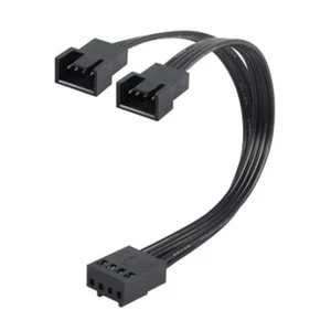 4Pin PWM Fan Splitter Cable for Motherboard 1 to 2 4Pin Adapter for Desktop 10cm - Afbeelding 1 van 8
