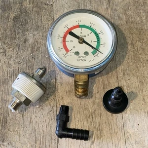 Rico Saug Vakuum Messgerät mit zufälligen Teilen Steam Punk Krater Hersteller Teile Reparatur - Bild 1 von 5
