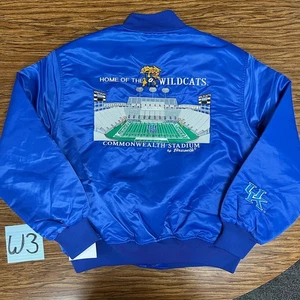 Chaqueta de satén rara vintage Kentucky Wildcats Reino Unido para hombre XL Commonwealth años 80 90 - Imagen 1 de 11